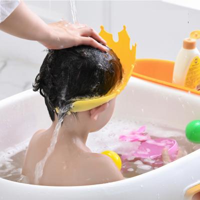 China New Fashion HY08 Casual Bathing Hat For Baby Shampoo Eye Hearing Protection Shower Hat Adjustable Silicone Kids Hat for sale