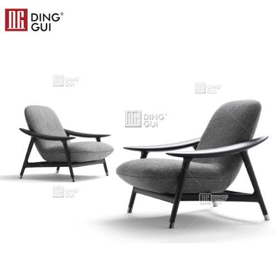 China Classic Solid Wood Legs High Quality Fabric Single Chair (The Other) Adjustable Modern Minimalist Fashion Style for sale