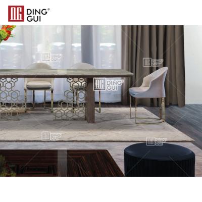 China (Others)Adjustable Modern Dining Room Furniture Dining Tables Designs 6/8 Person Dining Table Sets Square Furniture Marble Home Safe Packing 1pcs for sale