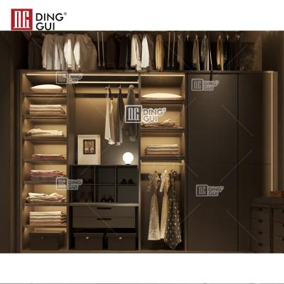 China (Other) new design adjustable paragraph clothes walk-in type high-end wardrobe closet wall cloakroom wardrobe for sale