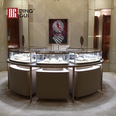 China Luxury Modern High End Commercial Display Jewelry Store Display Showcases for sale