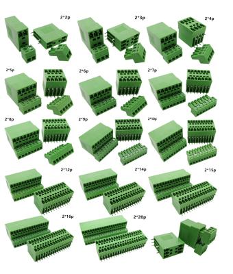 China Dual Row 3.81mm Terminal Block PCB Double Row 3.81mm Connector Pluggable Connector KF 2EDGKRG/KVG-3.81mm2x12P for sale