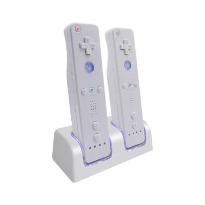 China Wii Remote Dual Battery Charger Charging Station Fast Charging Dock With Two Rechargeable Battery for sale