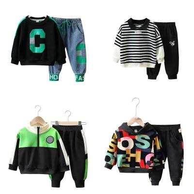 China Casual Children's Costume Two-Tone Jogging Zipper Hoodie Kids 2 Pieces Girl Clothing Block Color Fashion Sets for sale