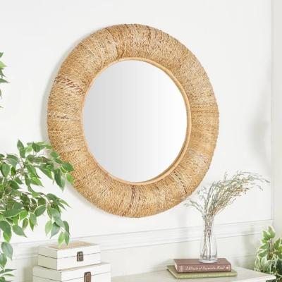 China Stylish and Luxurious Round Accent Art Deco Home Source Farmhouse Mirror Eclectic Mirror for sale