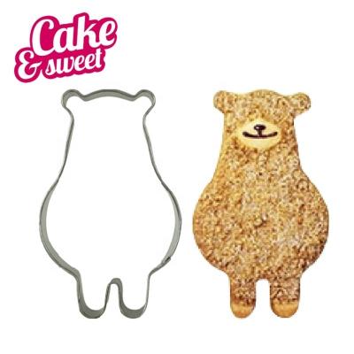 China Lovely Viable Cartoon Bear Shape Stainless Steel Metal Rolling Cookie Cutters Design Metal Animal for sale