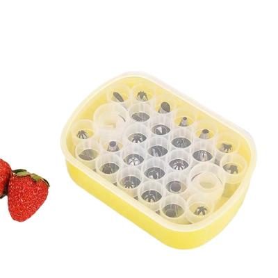 China Sustainable Sale All Kinds Size Food Grade Stainless Steel Decorating Cake Piping Nozzle Tip Storage Box for sale