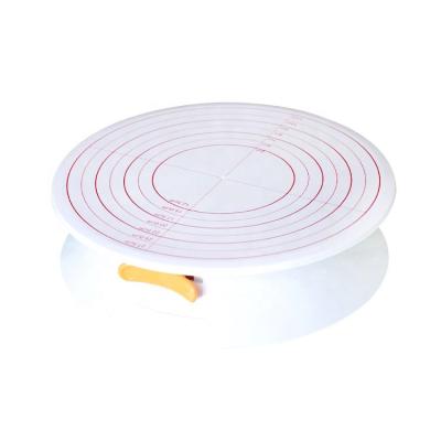 China 2021 New Designs Sustainable Baking Tools Turning Non-slip Round Spinner Set Ensure Plastic Turntable Cake Decorating for sale