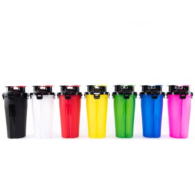 China Sustainable Collapsible Bowl Double Layer Travel Water Bottle Bowl Convenient Drinking Pet Supplies for sale