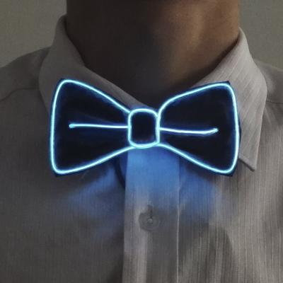 China Fashion Promotional Design LED Gifts 10 Colors Glowing Flashing Bow Tie Electronic Bow Tie for Event Party Christmas Decoration Bar Club for sale