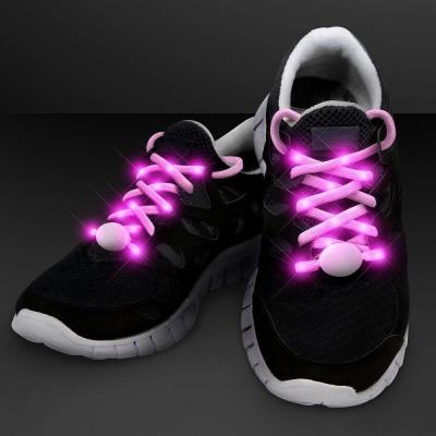 China Led Light Up Laces Wholesale LED Fiber Optic Glowing Light Laces Led Strong Light Flashing Lace With 15 Colors for sale