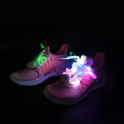 China Wholesale Flat Flashing Led Laces Glowing Colorful Light Led Shoes Laces for sale