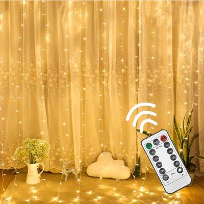 China LED Strings Wedding Light Remote Control Indoor Outdoor LED String Curtain for Christmas, Home, Holiday, Party Decorations, 300 LED Mode 8 for sale