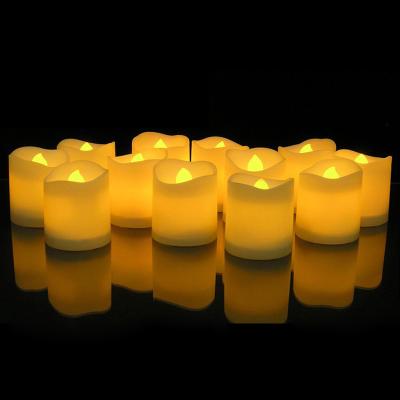 China Flameless Decorated LED Tea Party Flameless Wavy Cylindrical Light Candle for sale