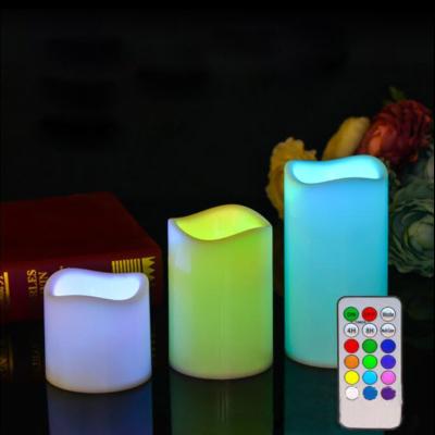 China Amazon Remote Control Hot Selling 18 Key Remote Control Ivory Flameless Led Candles for sale