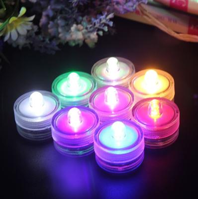 China Colorful Flame Wedding Decoration Waterproof Drive Light Submersible Tea Led Candle for sale