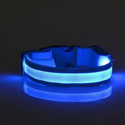 China Viable Wholesale Glow Dog Collars Pet Products Dog Cat Led Lightweight Dog Collar for sale