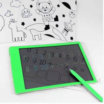 China OEM Loose-Leaf 8.5 Inch Color Transparent Multiple Screen LCD Writing Tablet Photocopy Erasable Doodle Drawing Board Plus 3pcs Paper Cards for sale