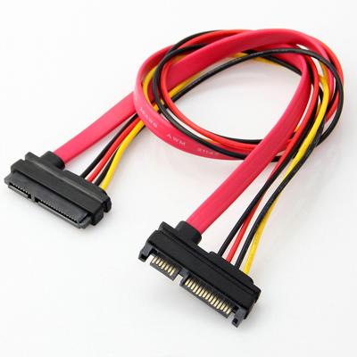 China COMPUTER 50cm 22 Pin SATA Male To Female Extension Cable SATA 7+15 Pin Cable for sale