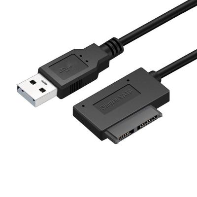 China COMPUTER 35CM USB 2.0 to Mini Sata II 7+6 13 Pin Adapter Converter Cable for Laptop Cart CD/DVD ROM Slimline Drive Converter HDD for sale