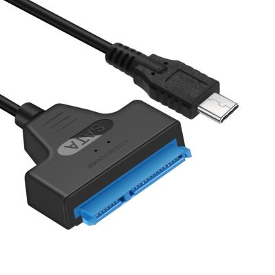 China Hot Selling USB 3.1 Type C To SATA 7+15 22 Pin Adapter Cable For 2.5 Inch HDD Hard Disk for sale