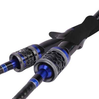 China Factory direct sale carbon fiber blue basting rods 214cm lure fishing spinning rods for sale