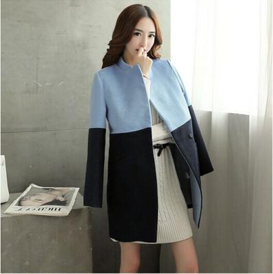 China Sustainable Stylish Panel Women's Long Sleeve Coat , Double Color Women's Long Jacket for sale