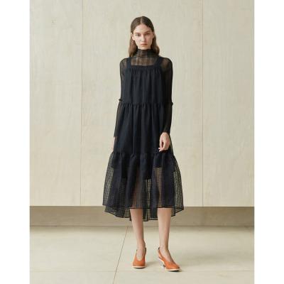 China Hollow Out Long Sleeve Casual Dress- by Guangzhou Factory Viable Fashion for sale