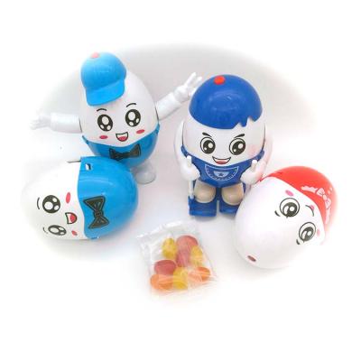 China Cartoon toys play and eat new creative toy surprise egg with candy for sale