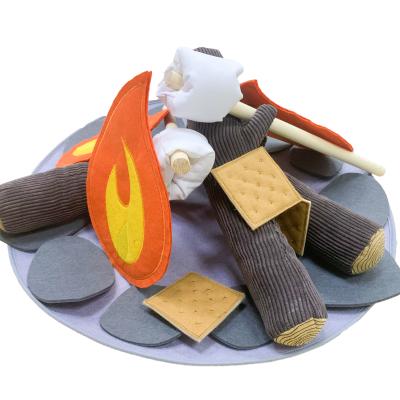 China SOFT Children Camping To Pretend Play Game Soft Fantasy Toys Plush Campfire Set Sleeping Party for sale