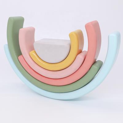 China 2021 New Arrival Wooden Wooden Toys Asweets Rainbow Stacking Toy Educational Toys for sale