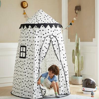 China SWEET Pop Up Tent Toy Tents Canopy Black Stars for Kids Children Asweets Playhouse Tent for sale