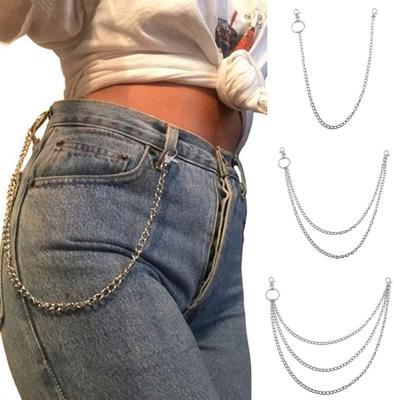 China Hip-hop accessories high quality hip-hop accessories star waist chain jewelry combination waist chain punk multi pendant chains for sale