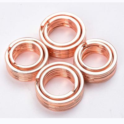 China Organizing Home Keys and Metal Car Desk Accessories Flat Lock Chain Rings Around Metal Split Key Rings for sale