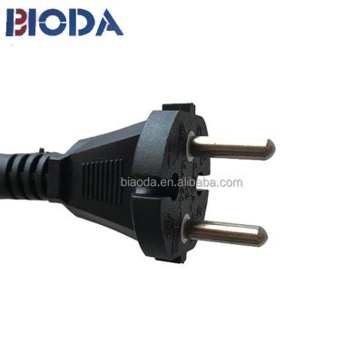 China Eco - Friendly German Standard Computer VDE 2 Pin Ac Power Cord Plug With Plug for sale