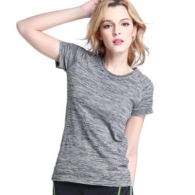 China 5 Colors Yoga Sweat-Wicking Wear Quick-Dry Sportswear Running Fitness Shirts QUICK-DRY Plus Size Short T-Shirt For Women for sale