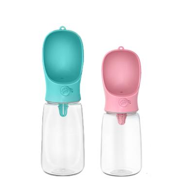 China Hot Selling Sustainable Portable Pet Water Bottle With Filter Leak Proof Dog Water Dispenser for sale