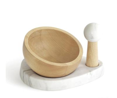 China Custom Wooden Mortar and Pestle Wood for sale