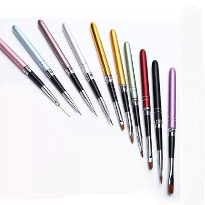 China Beauty Tool Kit Nail Gel Convenient Stippling Painting Drawing UV Brush Pen Polish Brush Set for sale