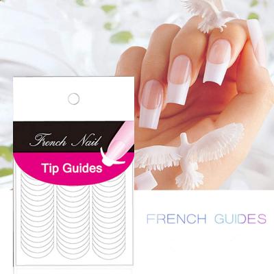 China Easy Apply French Manicure Tip Mixed Design Nail Sticker Decoration Stickers Guide for sale