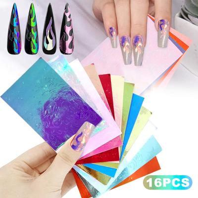 China Nail Art DIY Decoration Easy To Apply Fashion Mix Colors Self Adhesive Nail Art Sticker Decals for sale