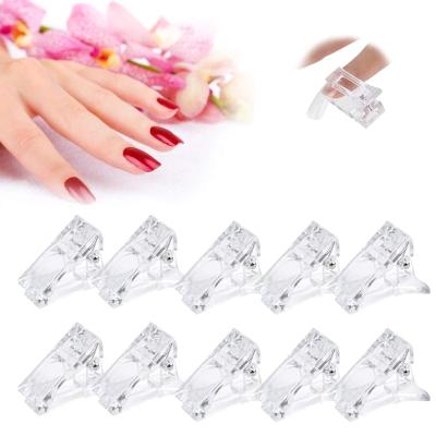 China Easy Apply Professional Nail Art Tools Transparent Crystal Fixed Nail Clip For Nail Extension for sale