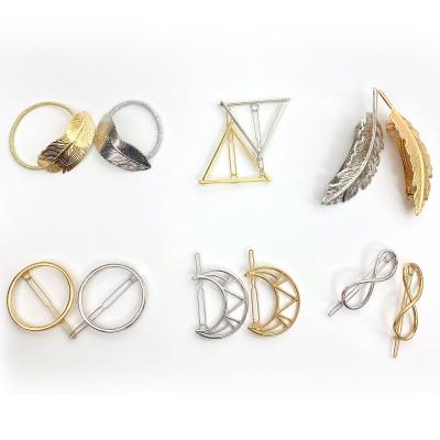 China Eco-friendly 12 PCS/set Vintage Branch Leaf Hair Clips Love Pretty Gold Hair Clips Barrette Hair Bobby Pins For Girls for sale