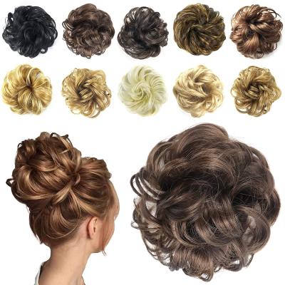 China Trendy Buns Circle Curly Hair Color Hair Brown Curly Small Wig for sale