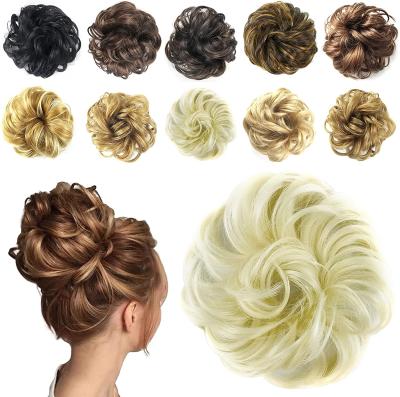 China Clean Soft Messy Bun With Rubber Band Elastic Hair Scrunchies , Hair Bun for sale