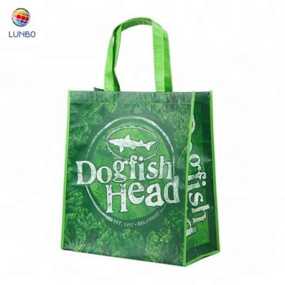 China Manufactured Heavy Duty Fabric Handled Recycled Eco - Friendly RPET Bag Promotional Folding Shopping Bag for sale