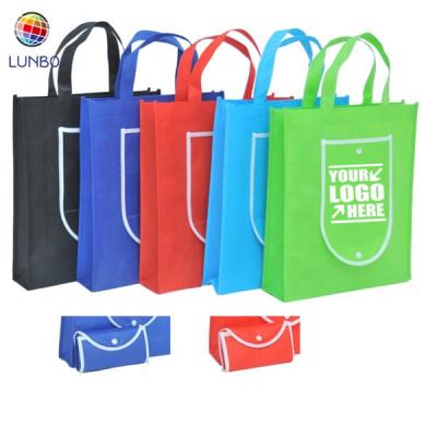 China Custom Logo Printed Foldable Eco Shopping Eco-Friendly Folding Non Woven PP Bag for sale