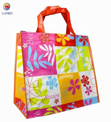 China 2021 Shopping Bag Premium Quality Laminated Shopping Tote PP Non Woven Bag With Flower Design for sale