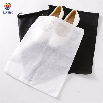 China Eco - Friendly Promotional Reusable Gift Packing Eco - Friendly Custom Non Woven Logo Drawstring Shoe Bags for sale