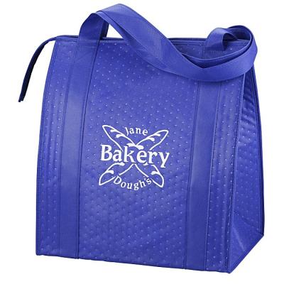 China Waterproof Custom Laminated Nonwoven Insulated Cooler Lunch Bag With Zipper Closure for sale